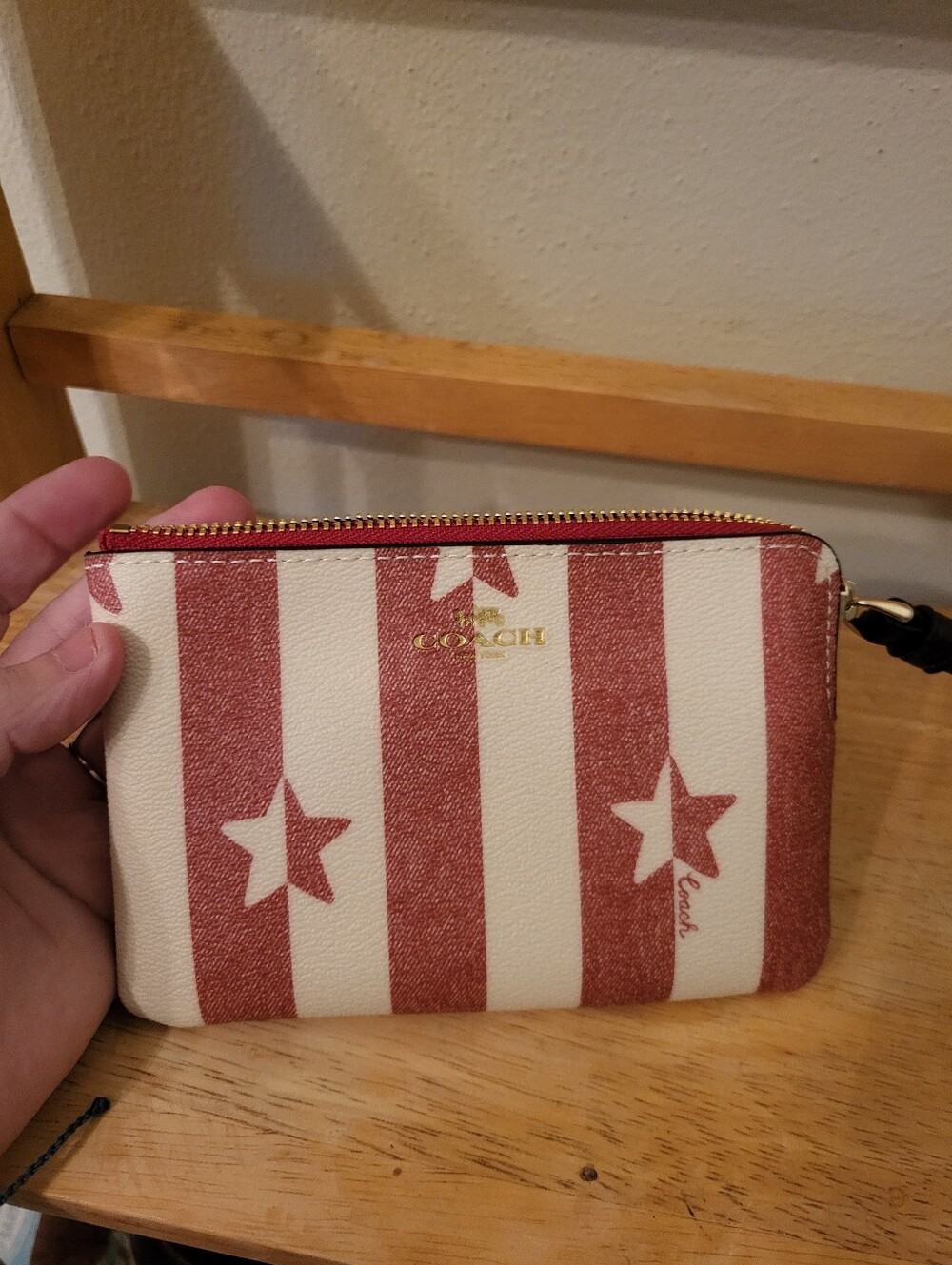 NEW Coach wristlet small STARS AND STRIPES
